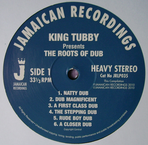 label - King Tubby - The Roots Of Dub
