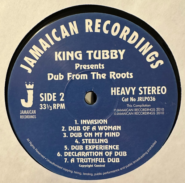 label - King Tubby - Dub From The Roots