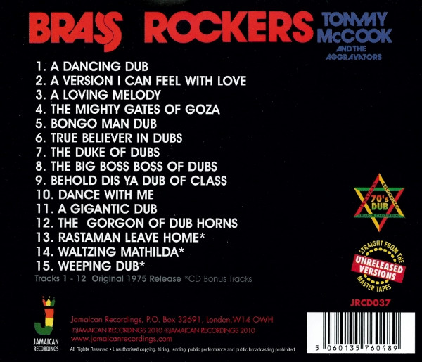 back - Tommy McCook & Aggravators - Brass Rockers