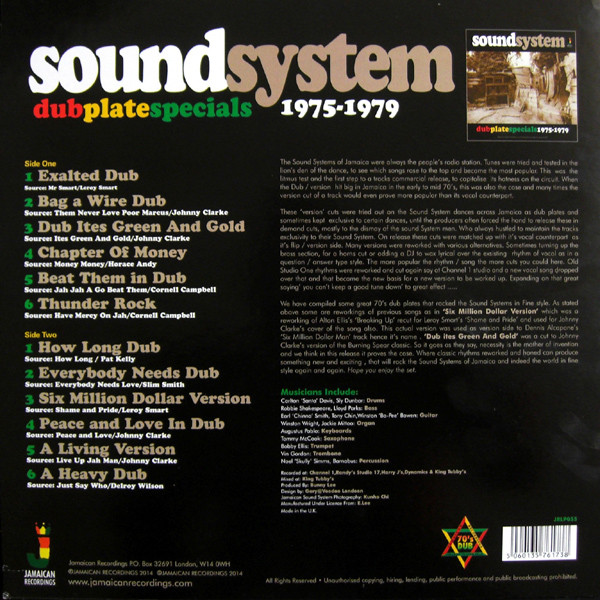 back - Various Artists - Sound System Dub Plate Specials 1975-1979