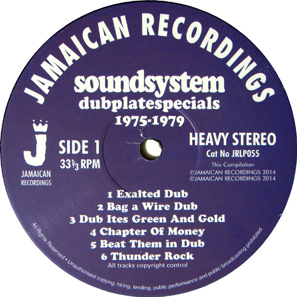 label - Various Artists - Sound System Dub Plate Specials 1975-1979
