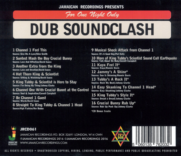 back - King Tubby & Scientist & Bunny Tom Tom - Dub Soundclash (For One Night Only)