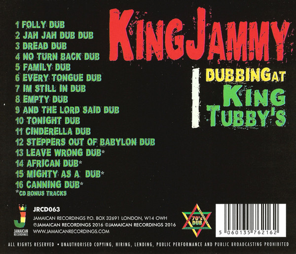 back - Prince Jammy - Dubbing at King Tubby's