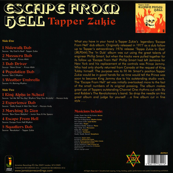 back - Tappa Zukie - Escape From Hell