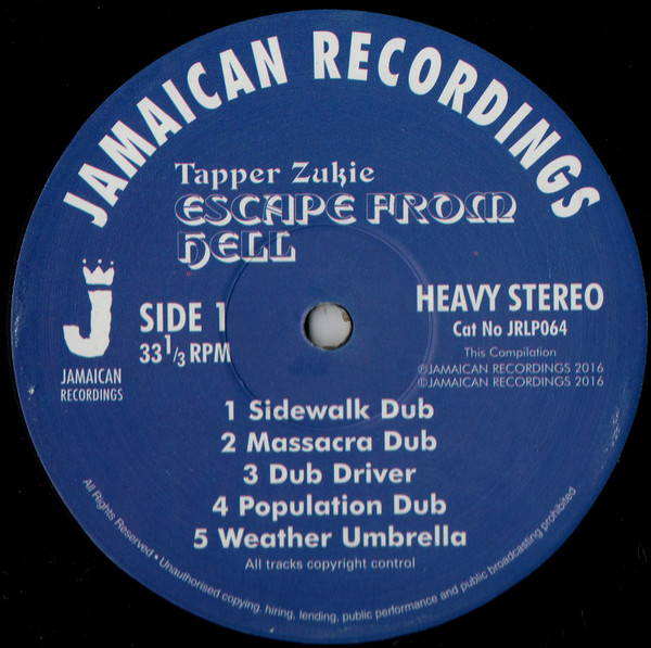 label - Tappa Zukie - Escape From Hell