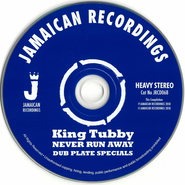 label - King Tubby - Never Run Away - Dub Plate Specials