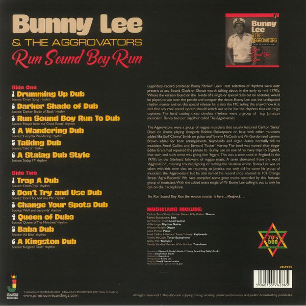 back - Bunny Lee & The Aggrovators - Run Sound Boy Run (Dub Soundclash)