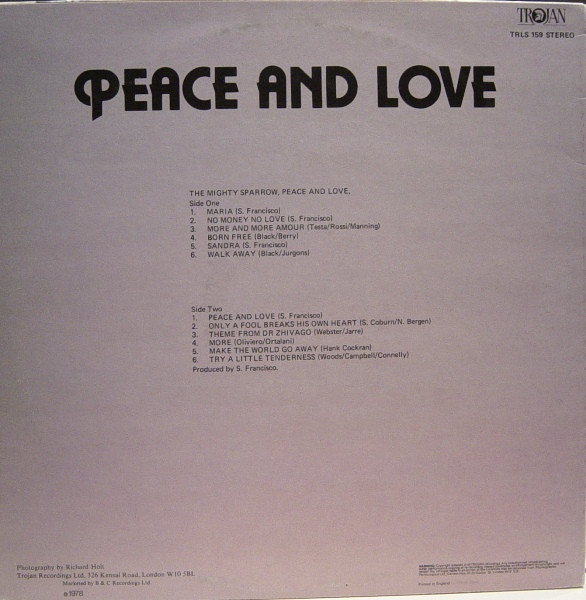 back - Mighty Sparrow With Byron Lee & The Dragonaires - Peace And Love