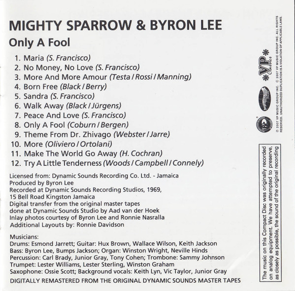 inner - Mighty Sparrow With Byron Lee & The Dragonaires - Sparrow Meets The Dragon