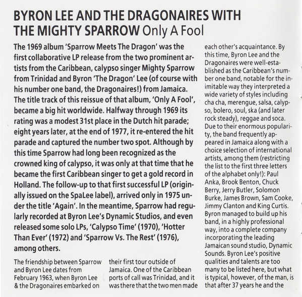 inner - Mighty Sparrow With Byron Lee & The Dragonaires - Sparrow Meets The Dragon