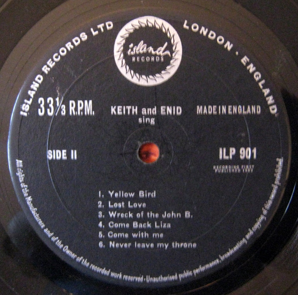 label - Keith Rowe & Enid - Keith And Enid Sing