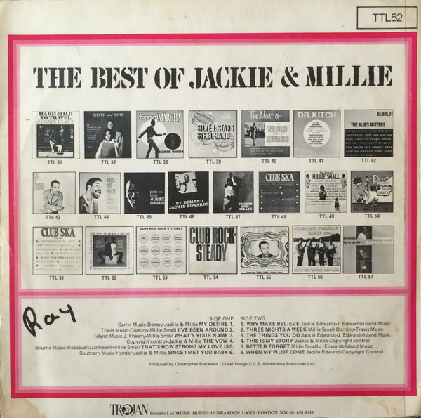 back - Jackie Edwards & Millie Small - The Best Of Jackie & Millie