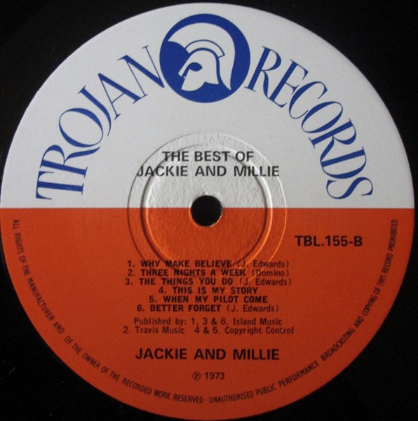 label - Jackie Edwards & Millie Small - The Best Of Jackie & Millie