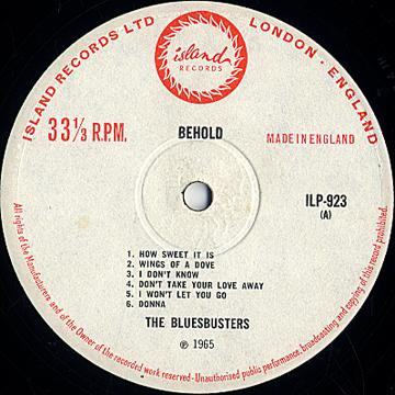 label - The Blues Busters - Behold... How Sweet It Is