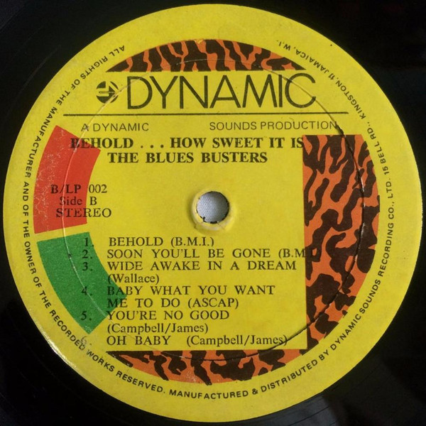 label - The Blues Busters - Behold... How Sweet It Is