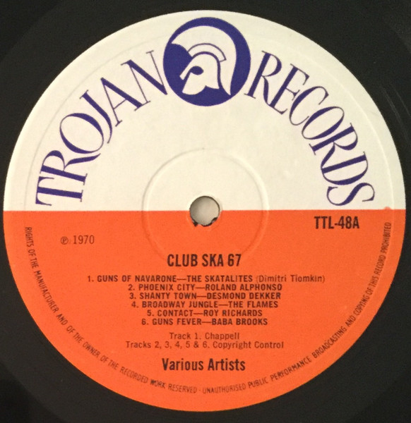label - Various Artists - Club Ska '67