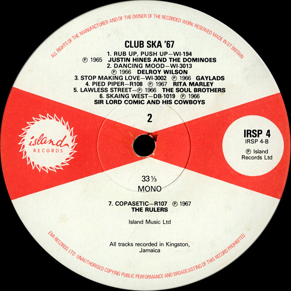 label - Various Artists - Club Ska '67