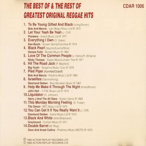inner - Various Artists - Greatest Original Reggae Hits