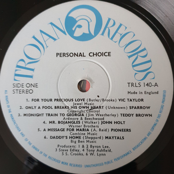 label - Various Artists - Personal Choice