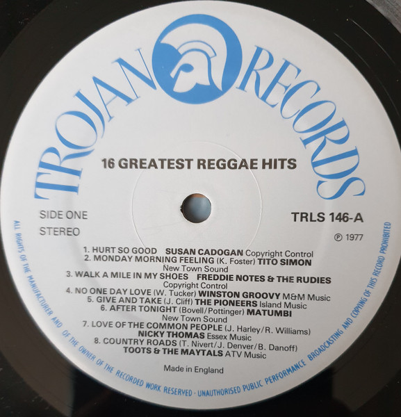label - Various Artists - 16 Greatest Reggae Hits