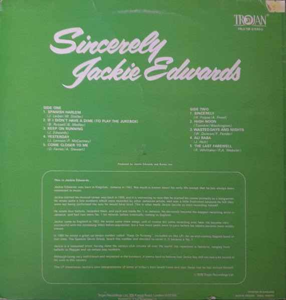 back - Jackie Edwards - Sincerely Jackie Edwards