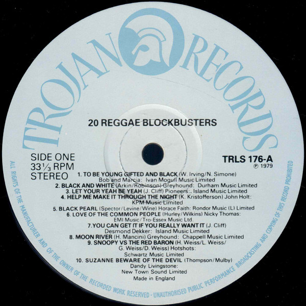 label - Various Artists - 20 Reggae Blockbusters