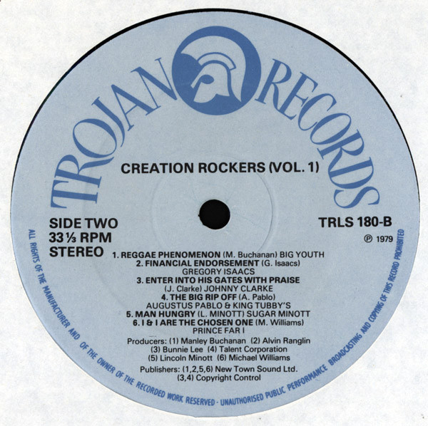 label - Various Artists - Creation Rockers Volume 1