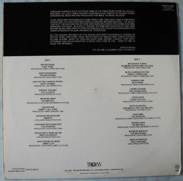back - Various Artists - 20 Reggae Classics 