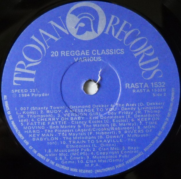 label - Various Artists - 20 Reggae Classics 