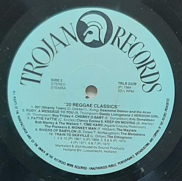 label - Various Artists - 20 Reggae Classics 