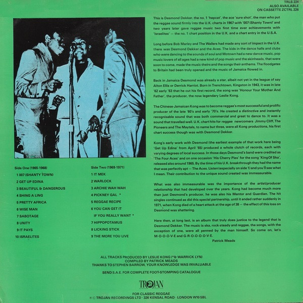 back - Desmond Dekker & The Aces - The Original Reggae Hitsound Of Desmond Dekker And The Aces