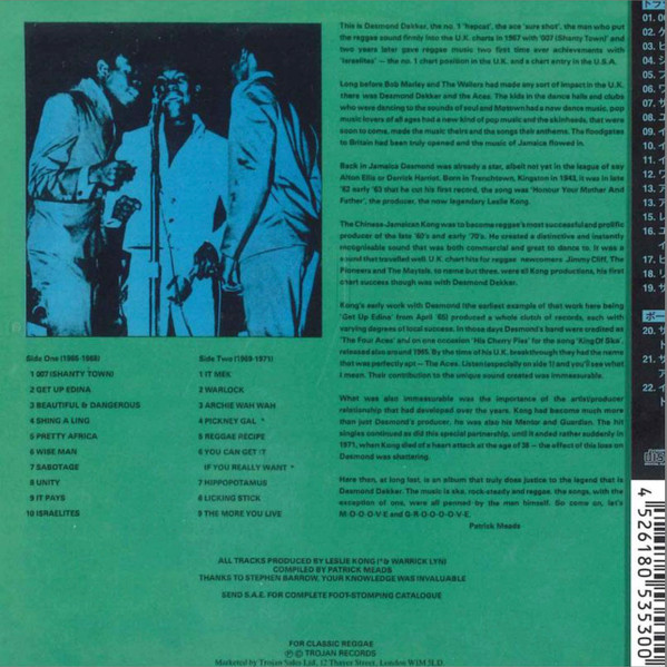 back - Desmond Dekker & The Aces - The Original Reggae Hitsound Of Desmond Dekker And The Aces