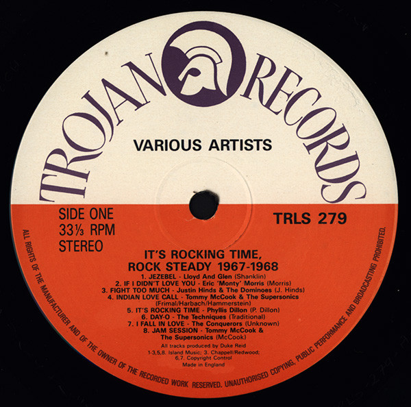 label - Various Artists - It's Rockin' Time: Duke Reid's Rock Steady 1967 - 1968
