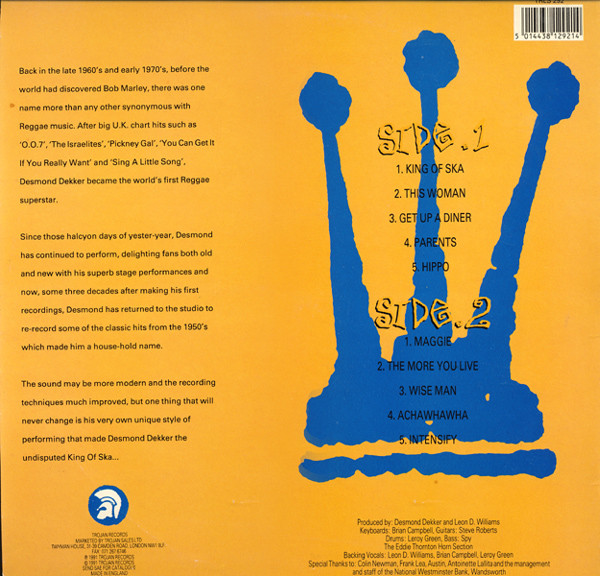 back - Desmond Dekker - King Of Ska