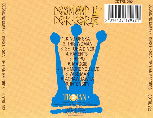 back - Desmond Dekker - King Of Ska