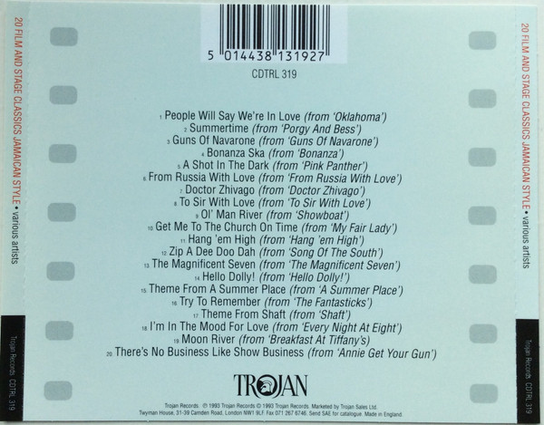 back - Various Artists - 20 Film And Stage Classics ... Jamaican Style
