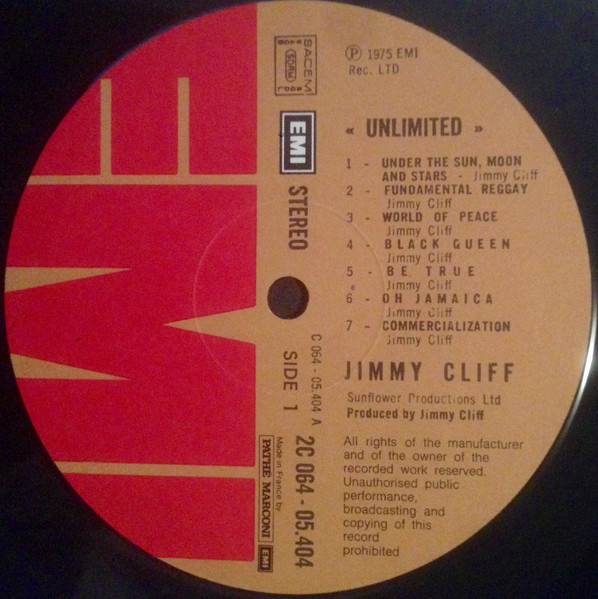 label - Jimmy Cliff - Unlimited