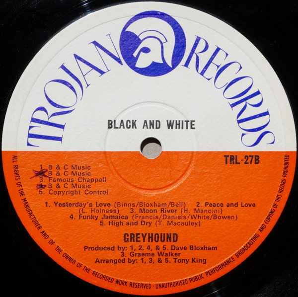 label - Greyhound - Black And White