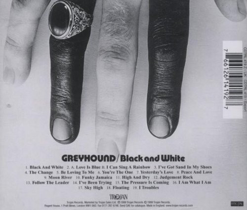 back - Greyhound - Black And White