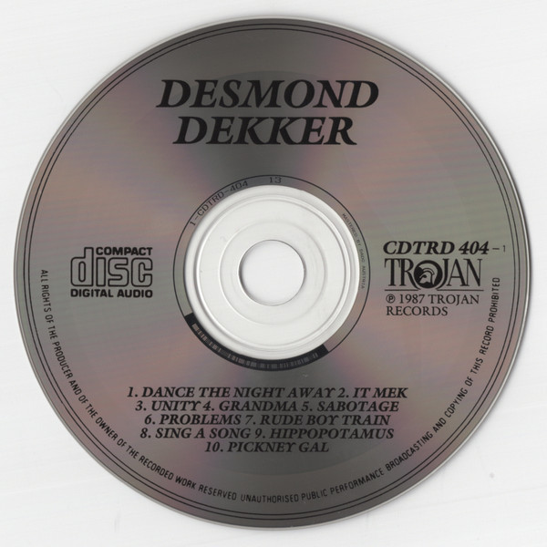 label - Desmond Dekker - Officially Live And Rare