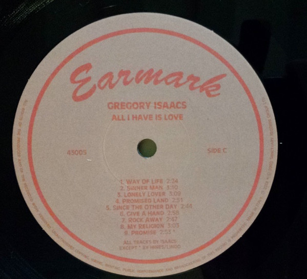 label - Gregory Isaacs - All I Have Is Love: Anthology 1968 To 1995