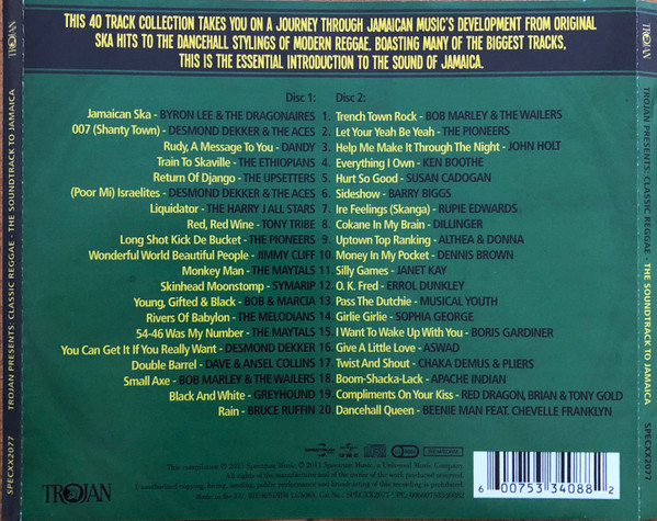 back - Various Artists - Trojan Presents: Classic Reggae - The Soundtrack To Jamaica