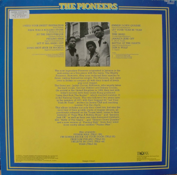back - The Pioneers - The Pioneers Greatest Hits