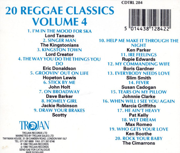 back - Various Artists - 20 Reggae Classics Volume 4