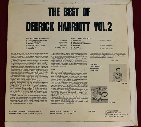 back - Derrick Harriott And The Crystalites - The Best Of Derrick Harriott Vol. 2