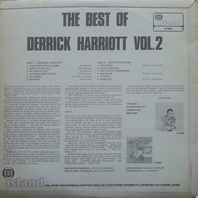 back - Derrick Harriott And The Crystalites - The Best Of Derrick Harriott Vol. 2