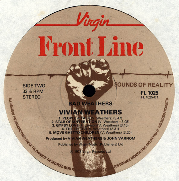 label - Vivian Weathers - Bad Weathers