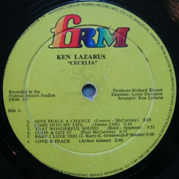 label - Ken Lazarus - Cecelia