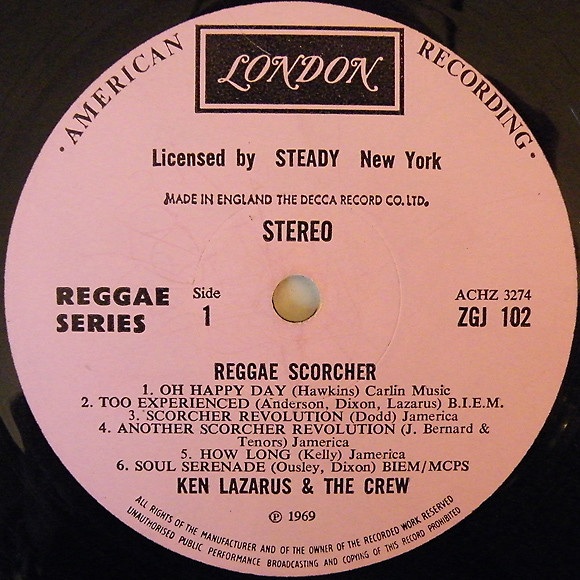 label - Ken Lazarus - Reggae Scorcher