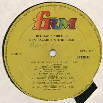 label - Ken Lazarus - Reggae Scorcher
